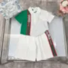 T-shirt da donna set di flip da ragazzi con pantaloncini a nastro sottili in polo in lino in cotone perla