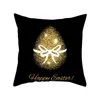 Pillow Pasen Cover Happy Decorations For Home Cartoon Eggs Decoratieve kussensloop 45x45cm Sofa -worpkast