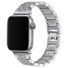 Diamond Metal Watch Band per iWatch Ultra 9 8 7 6 5 4 3 Bling Apple 49mm 45mm 44mm 42mm 41mm 41mm 40mm 38 mm Ladies Watch Watch Strap Sostituzione universale Braccialetta bracciale