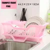 Cucina deposito blu rosa in plastica in plastica piatto per asciugatura piatto di asciugatura Organizzatore Accessori del supporto per scarico