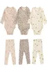 Zestawy odzieży Zestawy ubrań dla niemowląt Zestawy romperów z długim rękawem