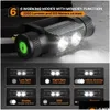 Headlamps H25S Headlamp Headlight Dual Luminus Sst40 Led 1200Lm Usb Rechargeable Outdoor Tactical Working Lamp 240124 Drop Delivery Sp Dhwif