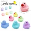 Bath Toys 100/50pcs Macaron Bath Toys Swimming Squeaky Rubber Ducks Bathing Ducks Bath Tub Water Fun Game Spela Baby Toys 0 12 månader 240413