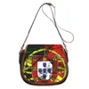 Schoudertassen portugal vlag 3d print mode dames crossbody tas luxe handtassen ritssluiting