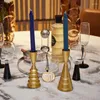 Candle Holders Christmas Iron Art Holder Romantic Table Metal Candlestick Retro Stick Dinner Decoration Pography Props