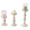 Bougeoirs Candouls en verre table en résine blanc cristal Bougies mariage métal nordique vasesacao para casa maison