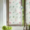 Adesivos de janela Jelnln Cartoon Flor Plant Pattern Padrão de floresta Eletrostático Glass Santi-Glare Shading Oppa Athroom Banheiro Filme de Privacidade