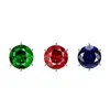 Stud Earrings STL-Zhen Chengda Fashion Versatile Six Claw Set 6mm Red Green Sapphire For Women