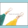 Keychains Tassels Keychain Key RINGS HANDMADE COLON TASSEL 여성 핸드백 매력 패션 보석 보석 액세서리 액세서리 드롭 DHGARDEN DHTUC