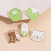 Emaille Pins benutzerdefinierte niedliche Kätzchen Broschen Revers Abzeichen Büsche Tierpflanzen Schmuck Geschenk für Kinder Freunde