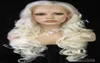 26QUOT Long 1001613 Blonached Blonde Blonde densité Fibre Fibre Fibre Front Fair Synthetic Hair2416280 Fibre Fibre