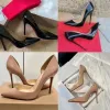 Pink Red Sexy Brand Womens Pumps Red Bottoms Pointed Toe High Heel Shoes Black 8cm 10cm 12cm Shallow Pumps Wedding Shoes Plus 46