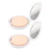 Bouteilles de rangement 2pcs Round Cosmetic Cream Boîte avec Powder Puff Liquid Foundation Boîte