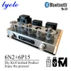 Förstärkare Lyele Audio 6N2 6P15 Vakuumrör Förstärkarförstärkare DIY -kit HIFI -förstärkare Klass A Audio amp Vu Meter Bluetooth 5.0 USB Player 3.5W*2 Amp