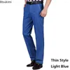 Jeans masculin 2024 confortable conception à taille haute et élastique élastique pantalon de jean extensible décontracté pantalon masculin plus taille 30-42