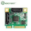 Kartlar Iocrest Mini PCI Express 2 Dahili SATA III (6GB /S) RAID ASM1061R Denetleyici Kart 2 SATA 3.0 6Gbps Portlar Yeşil