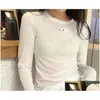 Womens T-Shirt Mimi u Casual T-Shirt Designer Kleidung Frauen T-Shirts Langarm Runden Halsbrief drucken y Top Tee Frauen Streetwear Dr. Otzcl