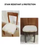 Krzesło okładki bohemian retro etniczne żółte siedzenie poduszka na rozciąganie jadalni 2PCS Cover Slipcovers do domu el bankiet salon
