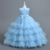 Mädchen Prinzessin Festzug Kleid Kinder Prom Ballkleider Hochzeitsfeier Blumenkleider