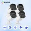 IP Kameralar Annke 4pcs C500 HD 5MP POE IP Kamera 5MP Güvenlik Kamerası Açık Ses Kayıt Videosu İç Mekan Video 5MP Gözetleme Kameralar Kitleri 240413