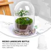 Decorative Figurines Micro Landscape Vase Glass Terrarium Lid Plants Terrariums Moss Bottle Bell Jar Cloche Dome Vertical