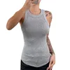 Damen T -Shirts Sommer Mode lässig einfarbige runde Hals ärmellosen Top -Tank Frauen Bluse 2024 Hemd für