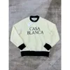 Casa Blanca Casablancas Sweatshirt Men Designer Prillers Fashion Long Manches Casablanc Loose Pull Pullover Tricoted Jacquard 904