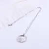 Pendants Pekurr 925 Sterling Silver Big Round Circle Ring Swirl Necklaces For Women Geometry Fashion Jewelry Accessories