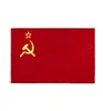 在庫3x5ft 90x150cmハンギングレッドCCCPソビエト社会主義共和国ユニオンソ連旗とバナー
