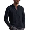 Camicie casual maschile 2024 camicia a maniche lunghe primavera e fondo di colore solido della stagione autunnale