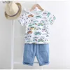 T-Shirts Sommer Casual 2 3 4 5 6 8 10 Jahre Kinderkleidung Kleidung Baumwolle Kurzarm Volldruck Cartoon Auto T-Shirt für Kinder Baby Boy 210625 C240413