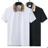 Polos da uomo di alta qualità 2024 Polos Summer Chirt Brand Abbigliamento Cotone Short Short Business Designer a strisce casual Homme Camisa Sconto Lulusup traspirante