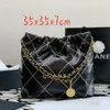 10a de alta qualidade designer mini 22Bag Bag de couro genuíno bolsa de ombro da senhora Designers de luxo Bolsa Bolsa Calfskin acolchoado bolsa preta ombro feminino com caixa