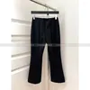 Women's Pants High Quality! 24 Early Spring Slit Waist Thin Show Leg Length Fit Stretch Section Straight Nine-minute Trousers