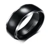 Anelli di titanio da 8 mm per uomini donne Domas Black Dome Two Tone Glossy High Polish Wedding Band Size 6137305875