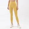 AL Yoga Leggings 2024 New Nudity Sense Skin-friendly No Awkward With Raised Hips High Waist Running Sports Leggings And Fitness Cropped Pants