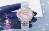 Popular pequeno prata cor rosa diamantes anel mulheres assistir 31mm Mecânico Movimento de precisão automática 904L Aço inoxidável autow5813952