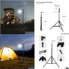 Lanternes portables 2m Stand de lumière pliant Tripod Tripod Tripod Aluminium léger Aluminium Posteur de lampe extérieure Accessoires de came d'extérieur 240 Dhyqn