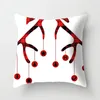 Pillow Christmas Elk Santa Claus Cover Top Modern Nordic Decor Ornament Gift Year Decoration