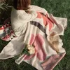 Blankets Cute Flowers Pattern Knitted Blanket Throws For Camping