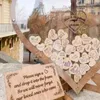 Party Supplies Heart-shaped Wedding Guest Book Wooden Engraved Guestbook Personalized Name Drop Box Romantic Decoration