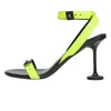 Slingback Heels For Women Open Toe Luxury Sandals Women Sandalias Party Heels Designer Slide Pink Sandals Green Black Pump Stiletto Heel