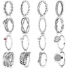 Rings de cluster de alta qualidade S925 Prata esterlina 1: 1CZ Grilhante brilhante e marquise Anel de corte elegante de jóias originais para mulheres