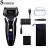 Shavers Surker RSCX9008 Electric Shaver for Men Waterproof Cordless Razor USB Quick Rechargeable Shaving Machine rasoio elettrico