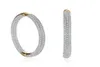 överdådig eleganta örhängen Champagne Gold Circle Shape Mosaic Zircon Hoophuggie Earring Accessories Romantic Valentine039S Day2557102