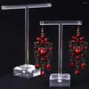 Torebki biżuterii 2PCS Kolczyki Display Rack Clear Acryl Showcase Holder Stand