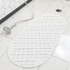 バスマットバスルームシャワーマット吸引カップ付きアンチスリップ排水穴正方形のPVCクイック乾燥カーペットアクセサリー