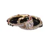 Goldplated Microset Zircon Diamond Casal Rings Jóias para Lady Noivado Anel de amor 6 7 8 9 10270A1246095