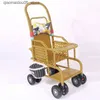 Strollers# Summer baby stroller rattan chair small stroller imitation rattan weaving baby rattan weaving cart can sit and lie down Q240413