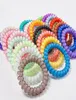 Gum Coil Hair Tie 65cm Telephone Wire Cord Ponytail Holder Girls Elastic Hairband Ring Rope Candy Color Bracelet Stretchy Women H9638366